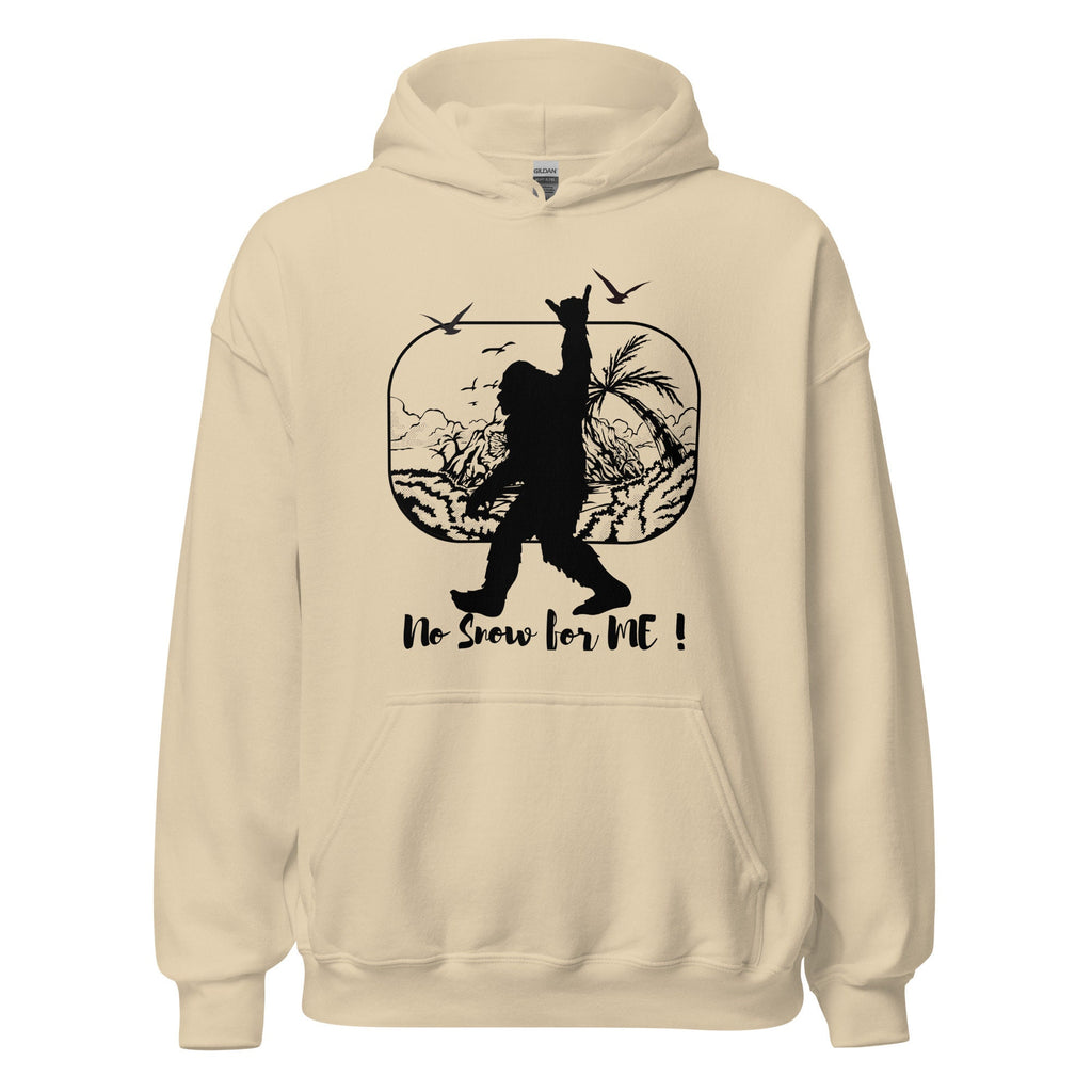 Funny Hawaiian Bigfoot Shaka Hoodie: No Snow For Me!