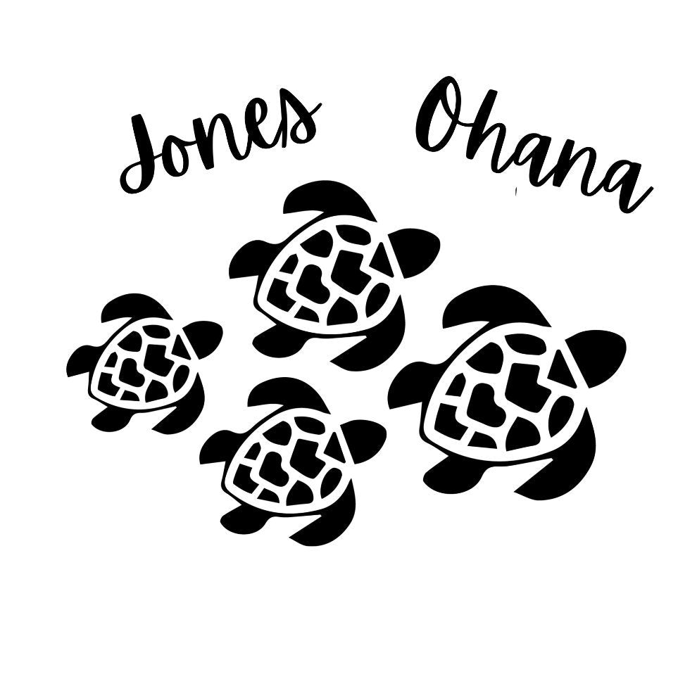 Personalized Ohana Turtle Mug: Hawaiian Family Camping Mug
