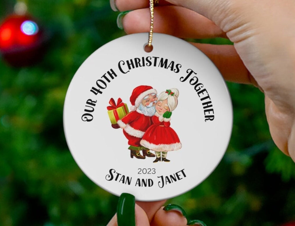 Personalized Christmas Ornament, 40th Christmas Together, 40th Anniversary, Ornament for parents, gift for grandparents, gift for parents