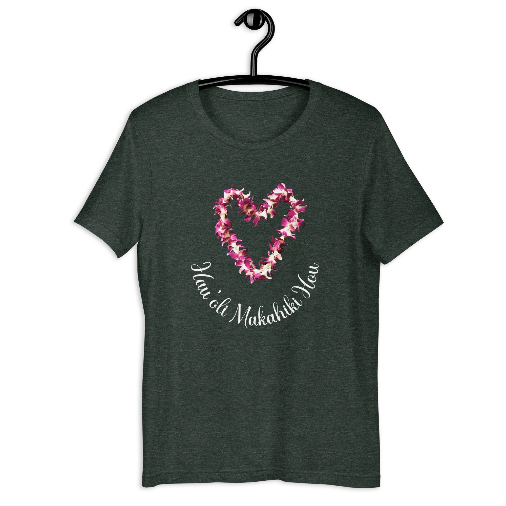 Hawaii New Year Shirt, Hawaii Shirt,  Happy New Year in Hawaiian shirt, Orchid Lei Shirt, Hau'oli Makahiki Hou, Orchids Shirt, Hawaii tee
