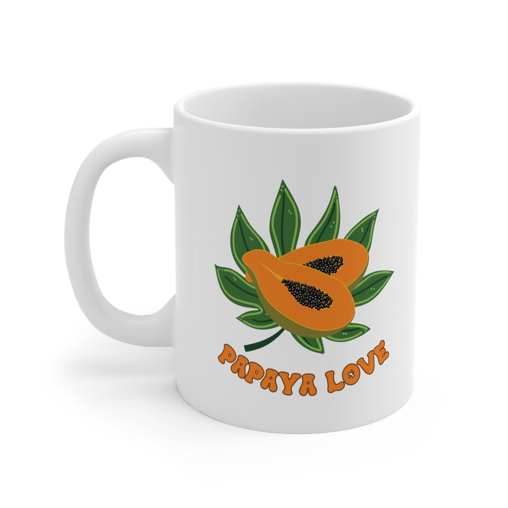 Papaya Coffee mug, papaya coffee cup, tropical fruit mug, papaya lover gift, gift for papaya lover, Papaya design, Hawaii fruit mug, papaya