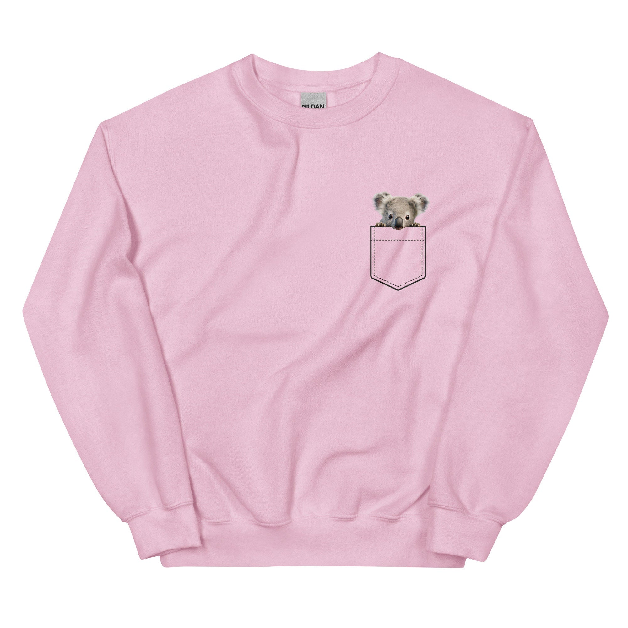 Koala Sweatshirt, Faux Pocket Personalized Animal Hoodie