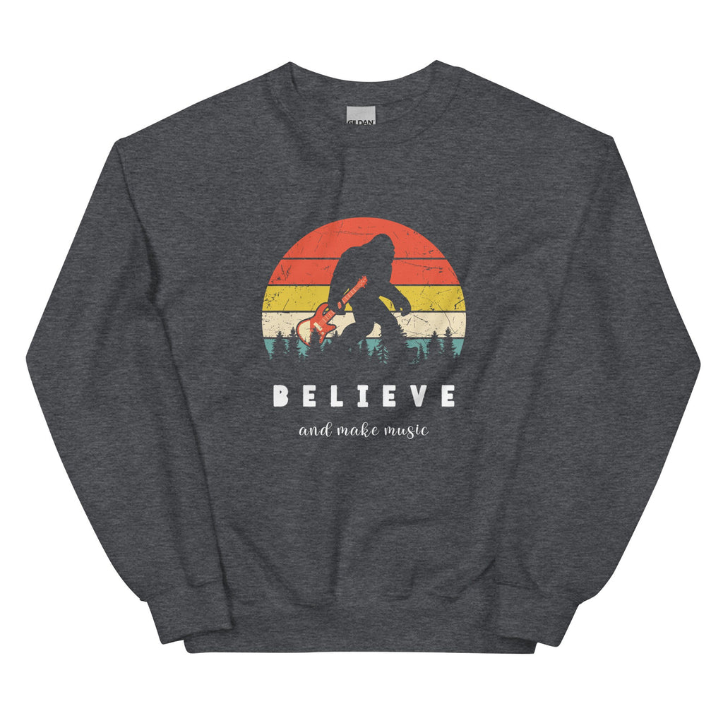 Guitar Bigfoot Sweatshirt: Music Lover Gift