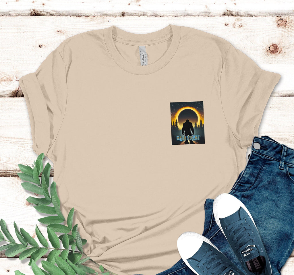 Bigfoot Eclipse T-Shirt: Front & Back Print, Unisex Design