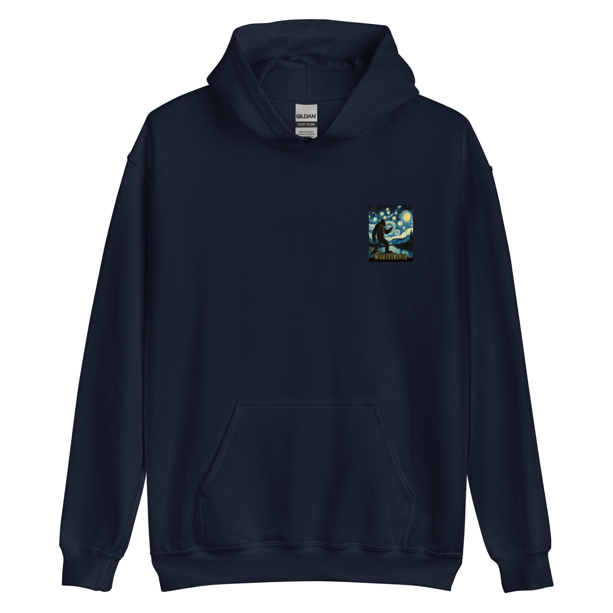 Starry Night Bigfoot Hoodie: Unisex Sasquatch Sweatshirt