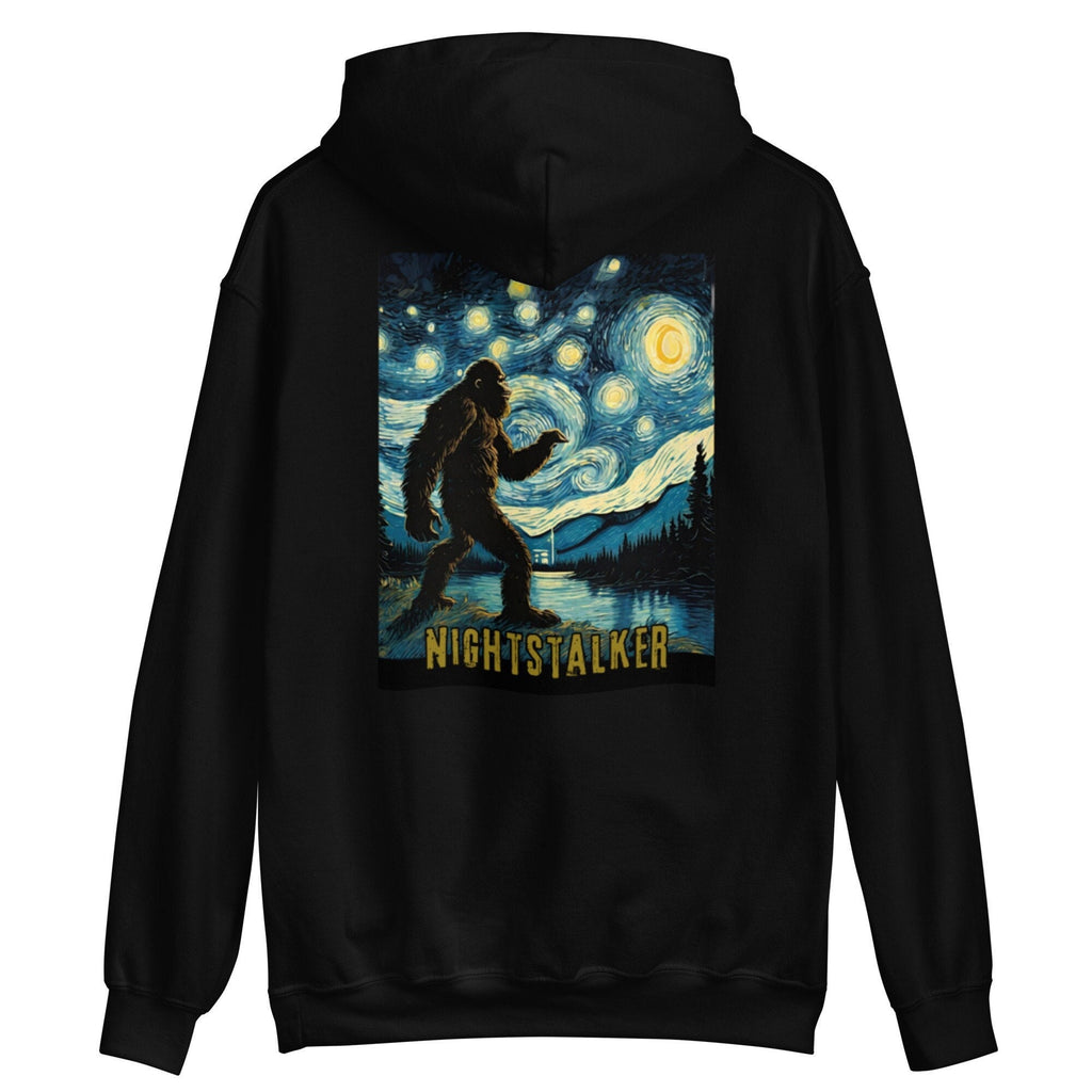 Starry Night Bigfoot Hoodie: Unisex Sasquatch Sweatshirt