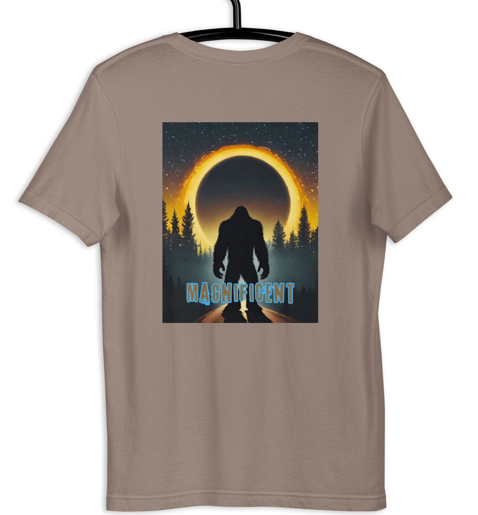 Bigfoot Eclipse T-Shirt: Front & Back Print, Unisex Design