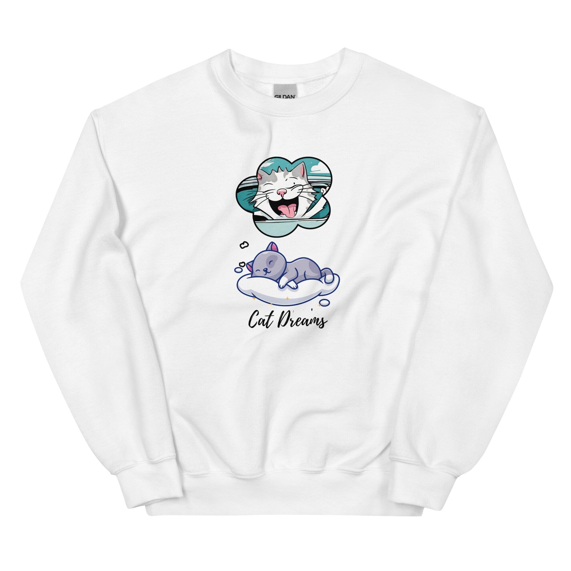Funny Cat Cartoon Sweatshirt: Cat Lover Gift
