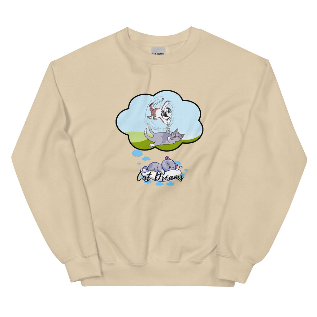 Funny Cat Sweatshirt, Cat Dreams, Gift for Cat Lover, gift for cat owner, funny cat cartoon, cat cartoon shirt