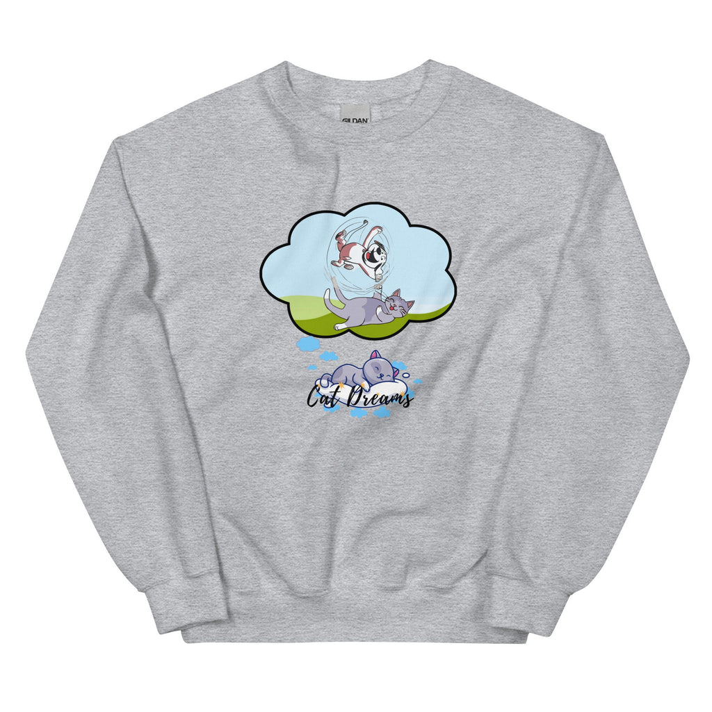 Funny Cat Sweatshirt, Cat Dreams, Gift for Cat Lover, gift for cat owner, funny cat cartoon, cat cartoon shirt