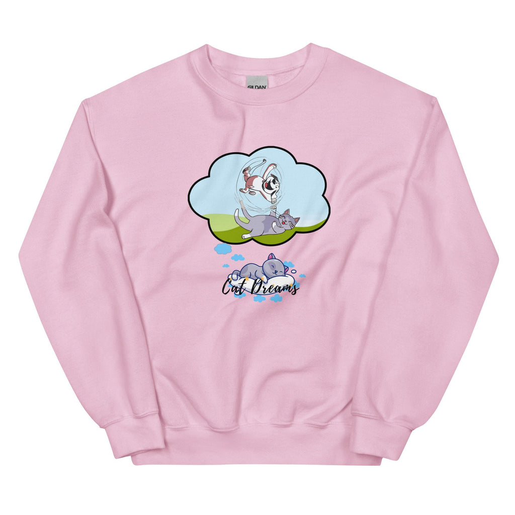 Funny Cat Sweatshirt, Cat Dreams, Gift for Cat Lover, gift for cat owner, funny cat cartoon, cat cartoon shirt