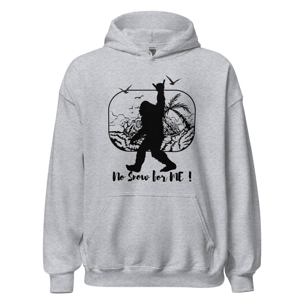 Funny Hawaiian Bigfoot Shaka Hoodie: No Snow For Me!