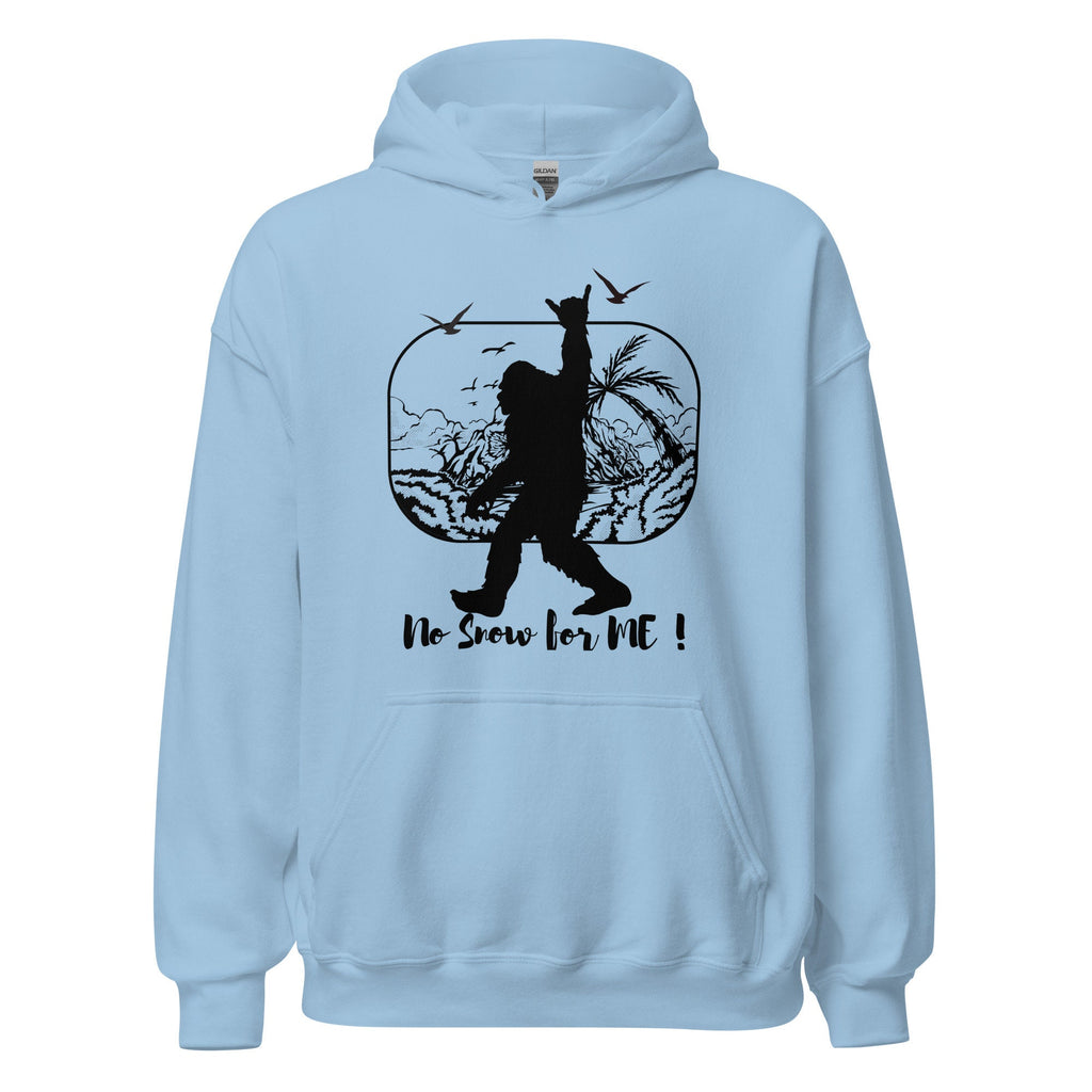 Funny Hawaiian Bigfoot Shaka Hoodie: No Snow For Me!