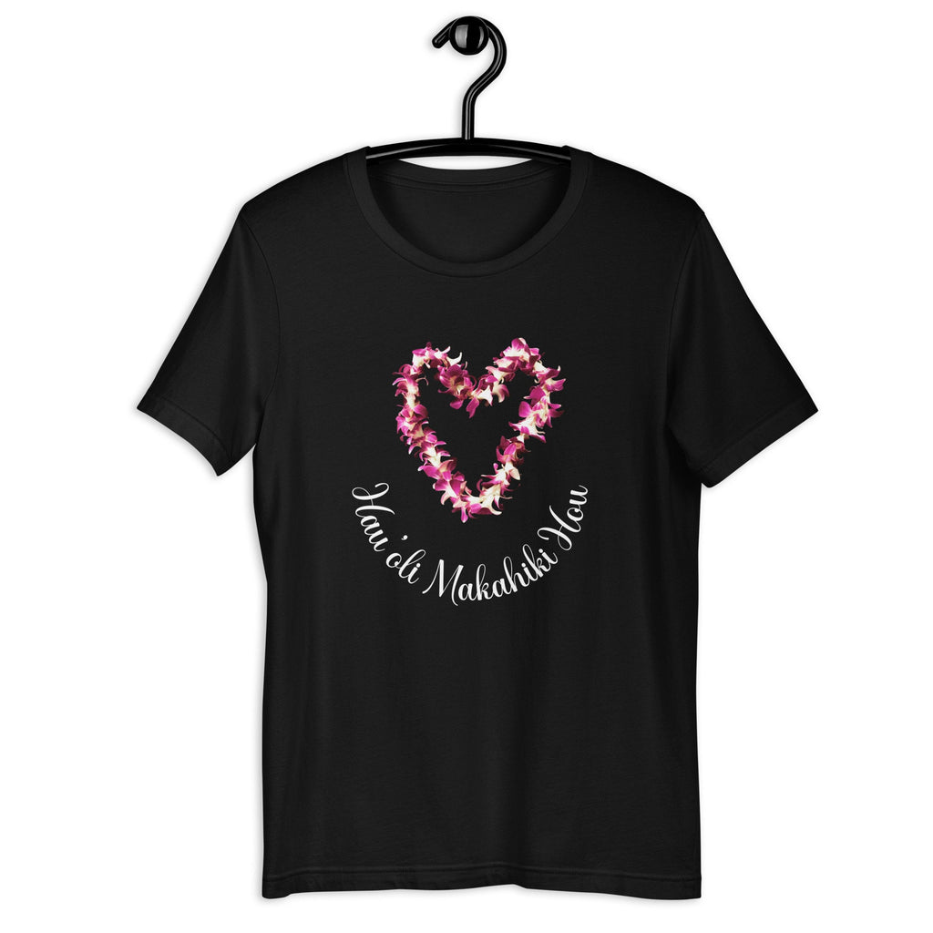 Hawaii New Year Shirt, Hawaii Shirt,  Happy New Year in Hawaiian shirt, Orchid Lei Shirt, Hau'oli Makahiki Hou, Orchids Shirt, Hawaii tee