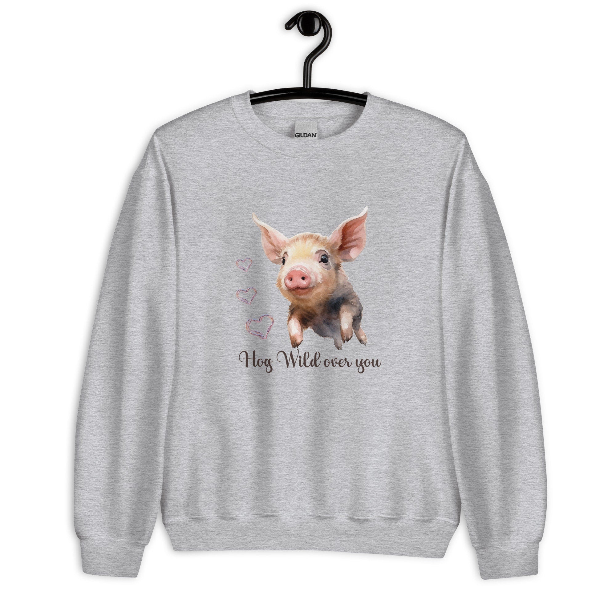 Cute Pig Shirt, Pig Valentines Day Sweatshirt, Pig Sweater, Cute pig hoodie, gift for pig lover, Cute Pig Sweatshirt, Valentines Day shirt