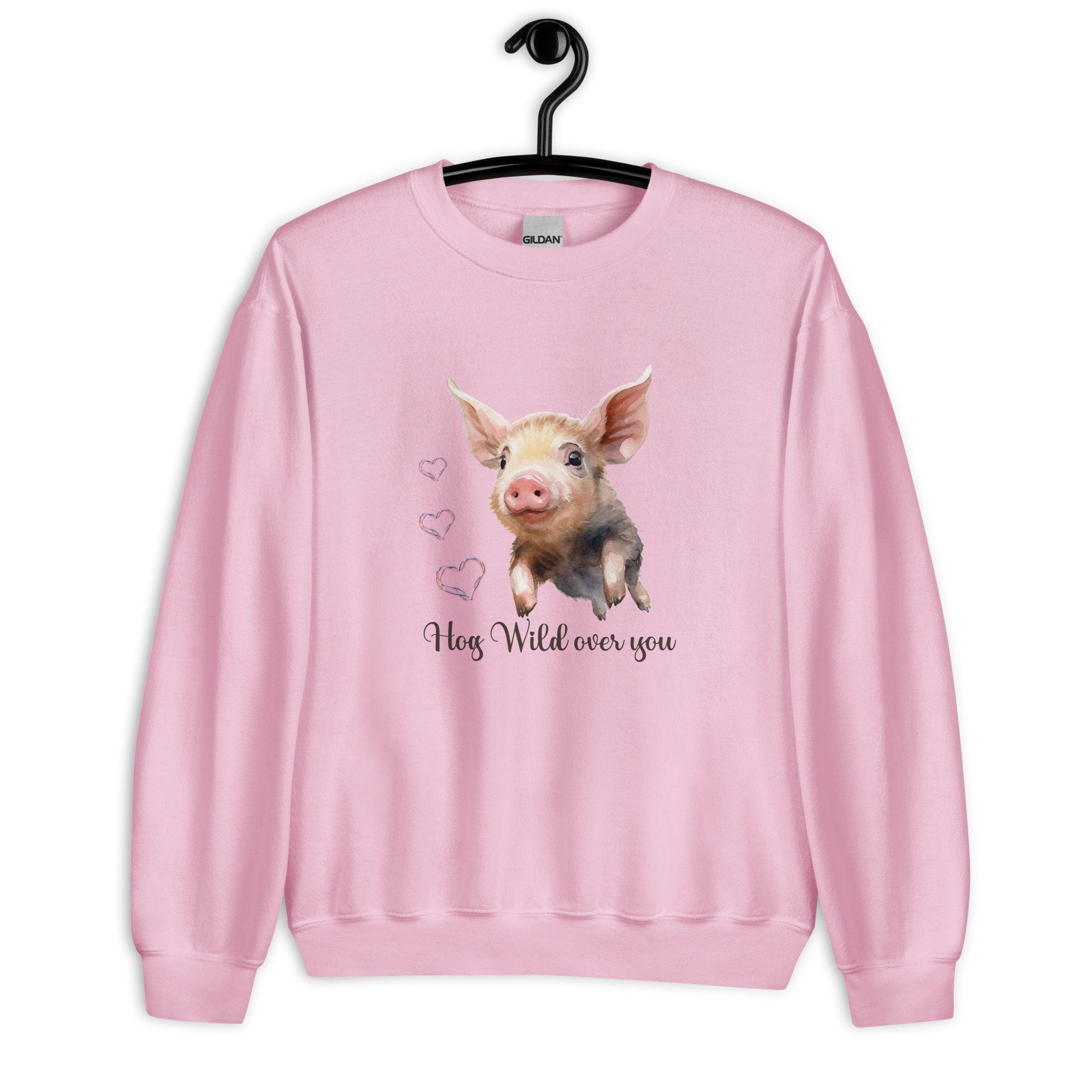 Cute Pig Shirt, Pig Valentines Day Sweatshirt, Pig Sweater, Cute pig hoodie, gift for pig lover, Cute Pig Sweatshirt, Valentines Day shirt