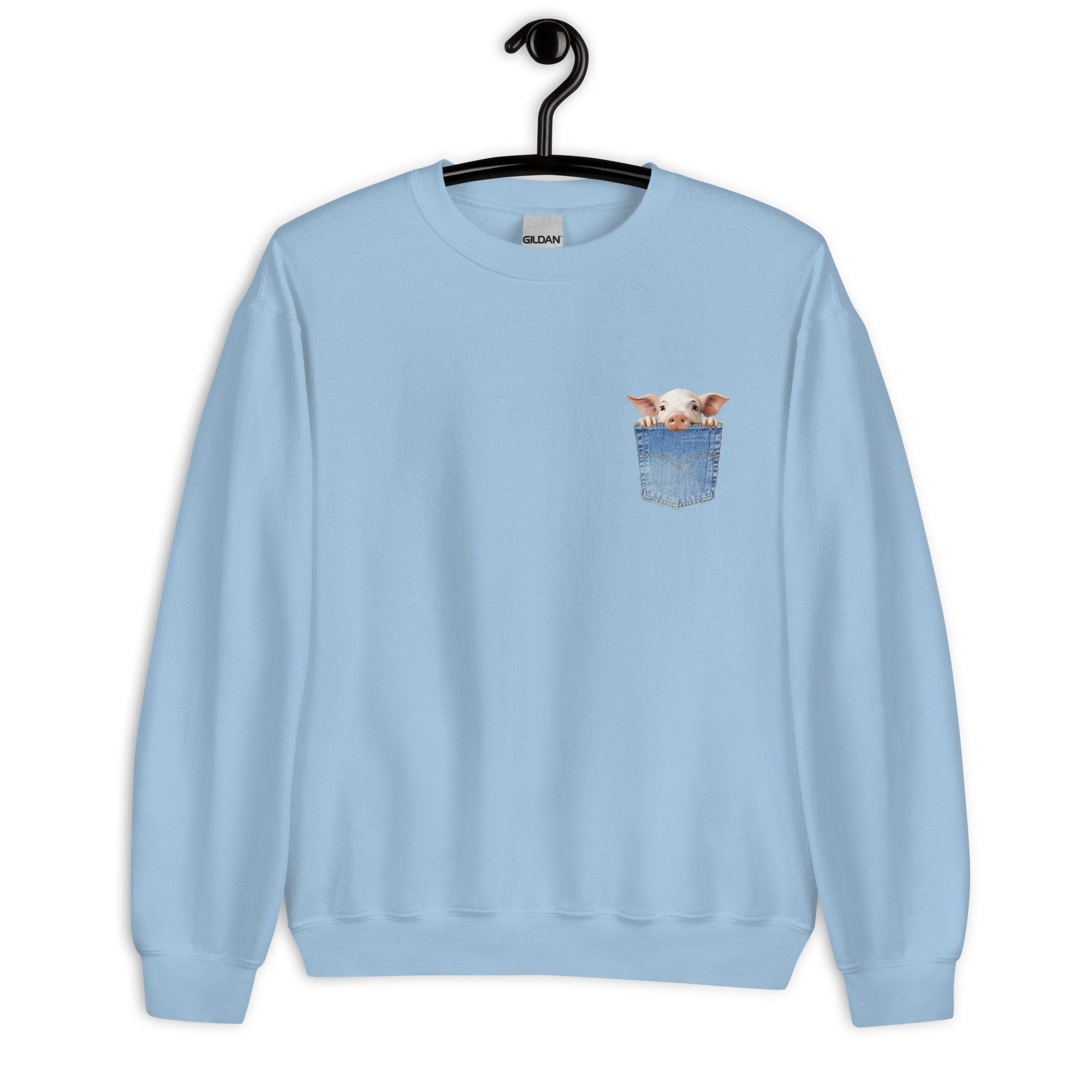 Cute Pig Pocket Sweatshirt, Piglet Peeker, Farm Life