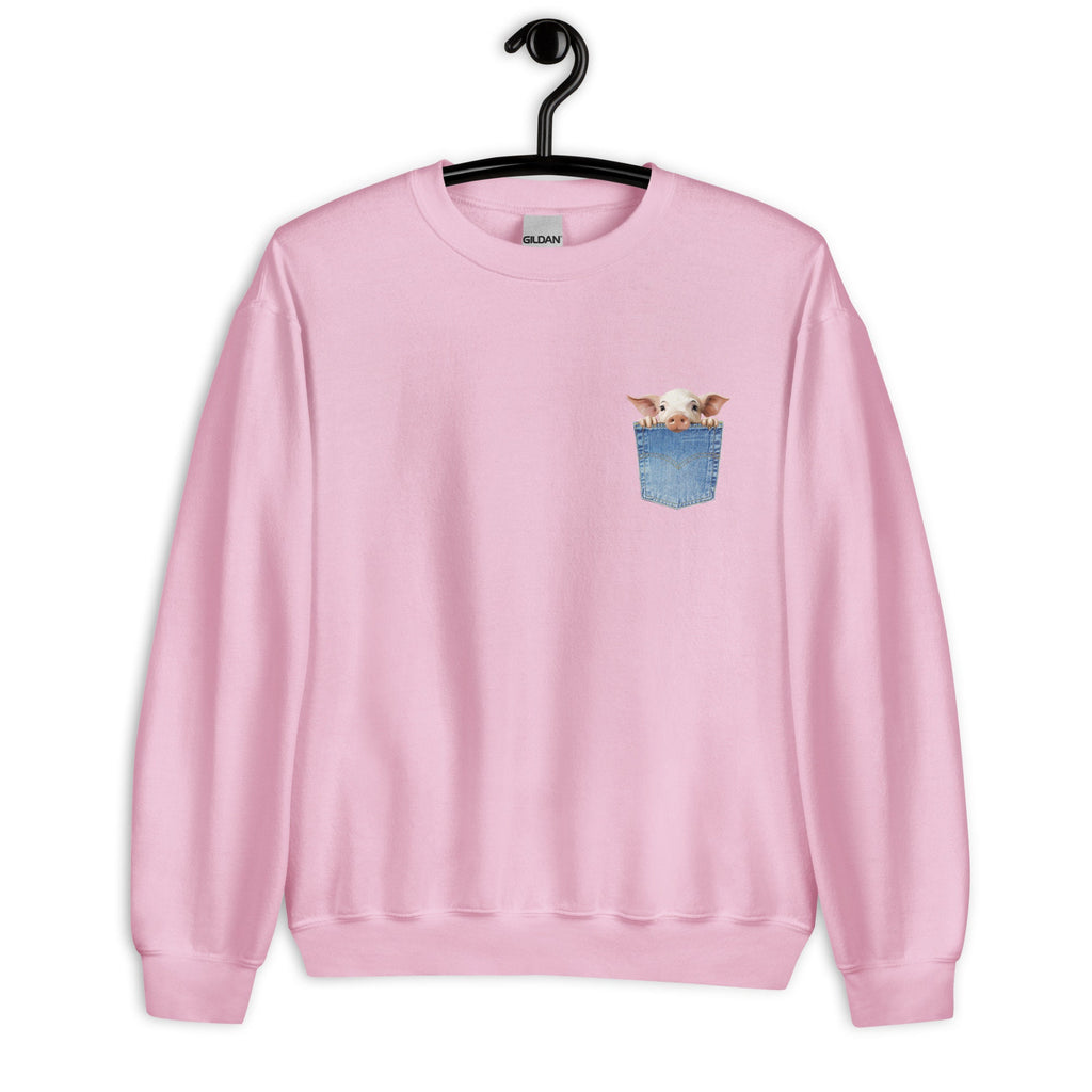 Cute Pig Pocket Sweatshirt, Piglet Peeker, Farm Life