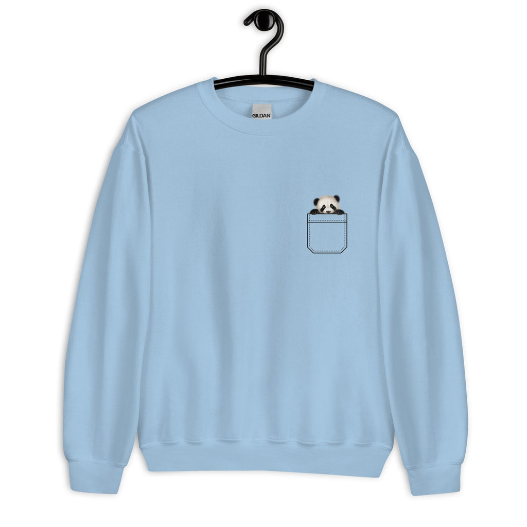 Panda Shirt, cute panda sweatshirt, gift for panda lover, panda sweater, panda in pocket shirt, Unisex Sweatshirt panda, cute sweat shirts