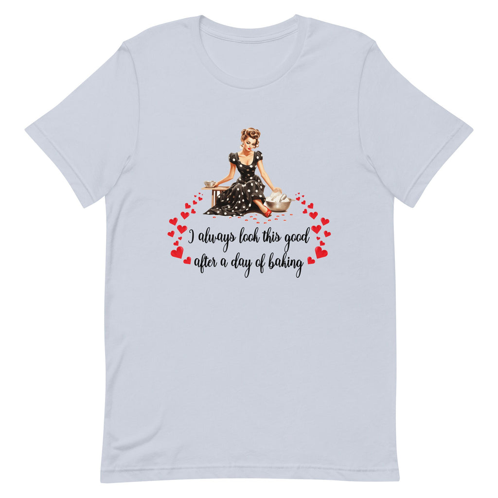 Retro 50s Housewife Valentine's Day T-Shirt, Baking Tee