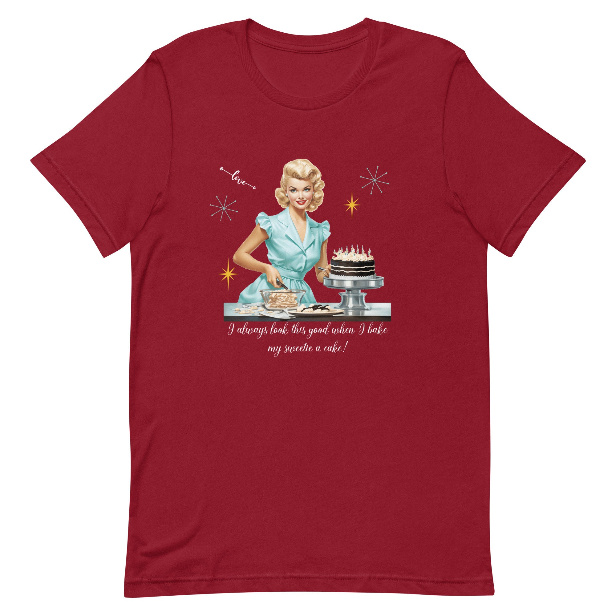 Retro 50s Housewife Baking T-Shirt - Funny Wife Gift