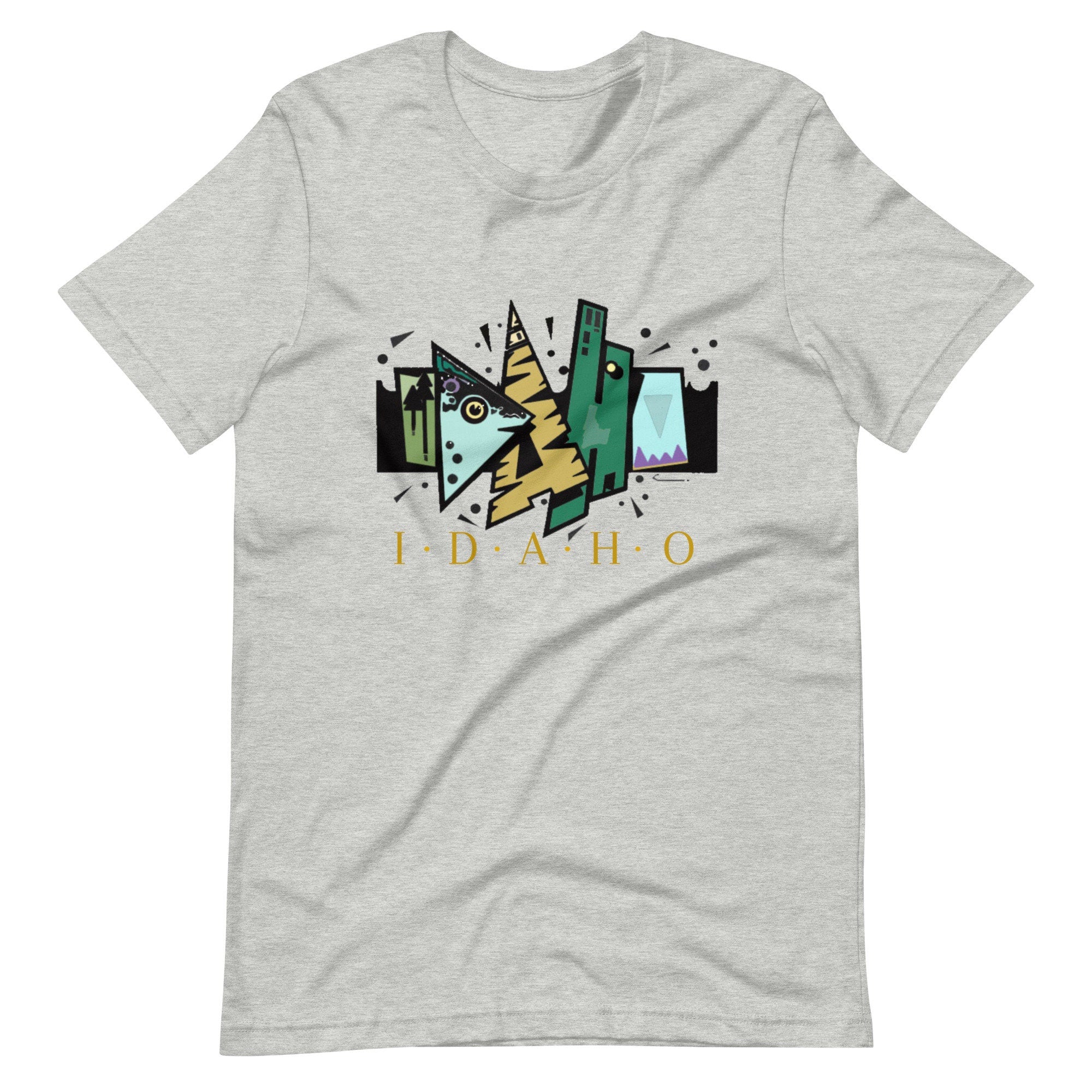 Idaho T-Shirt: Modern Minimalist Design, State Outline & Trees
