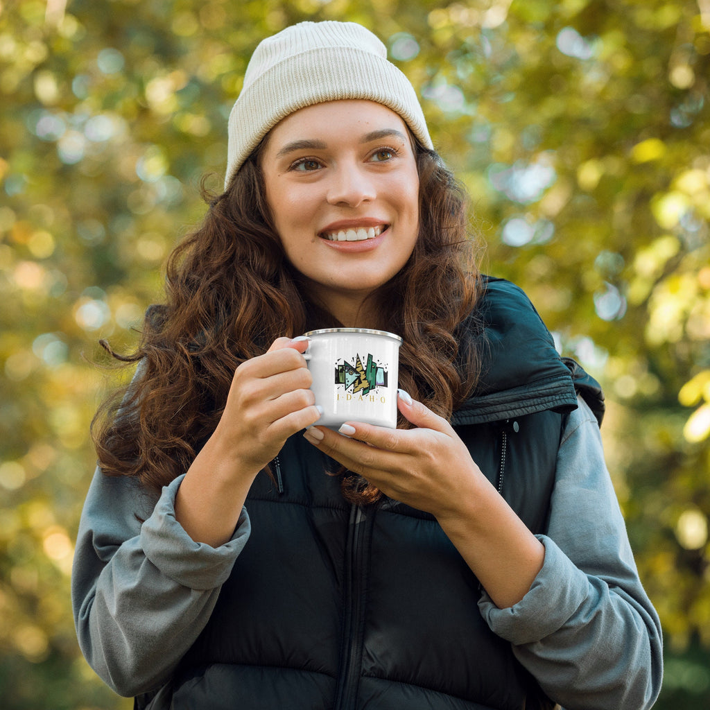 Idaho Enamel Mug, Idaho Camping Mug, Idaho Hiking Mug, Idaho gift, gift from Idaho