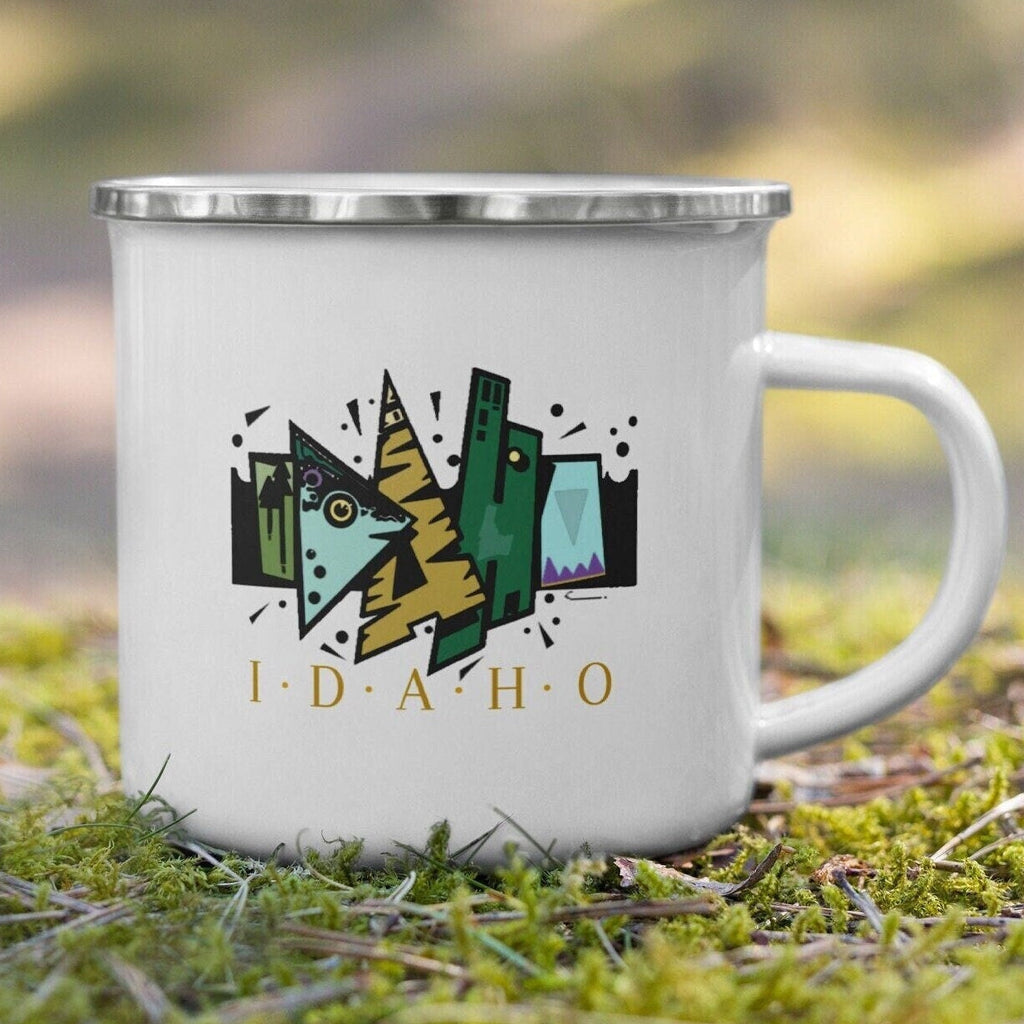 Idaho Enamel Mug, Idaho Camping Mug, Idaho Hiking Mug, Idaho gift, gift from Idaho