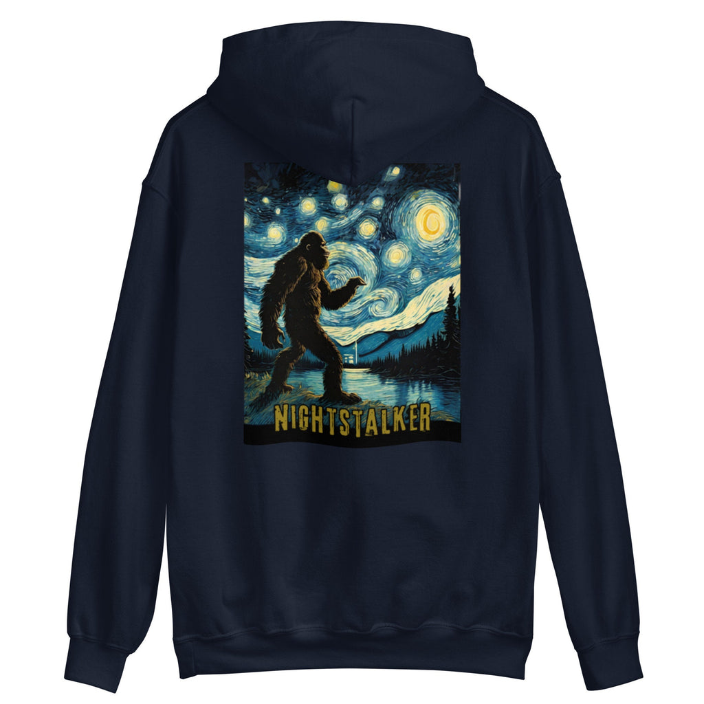 Starry Night Bigfoot Hoodie: Unisex Sasquatch Sweatshirt