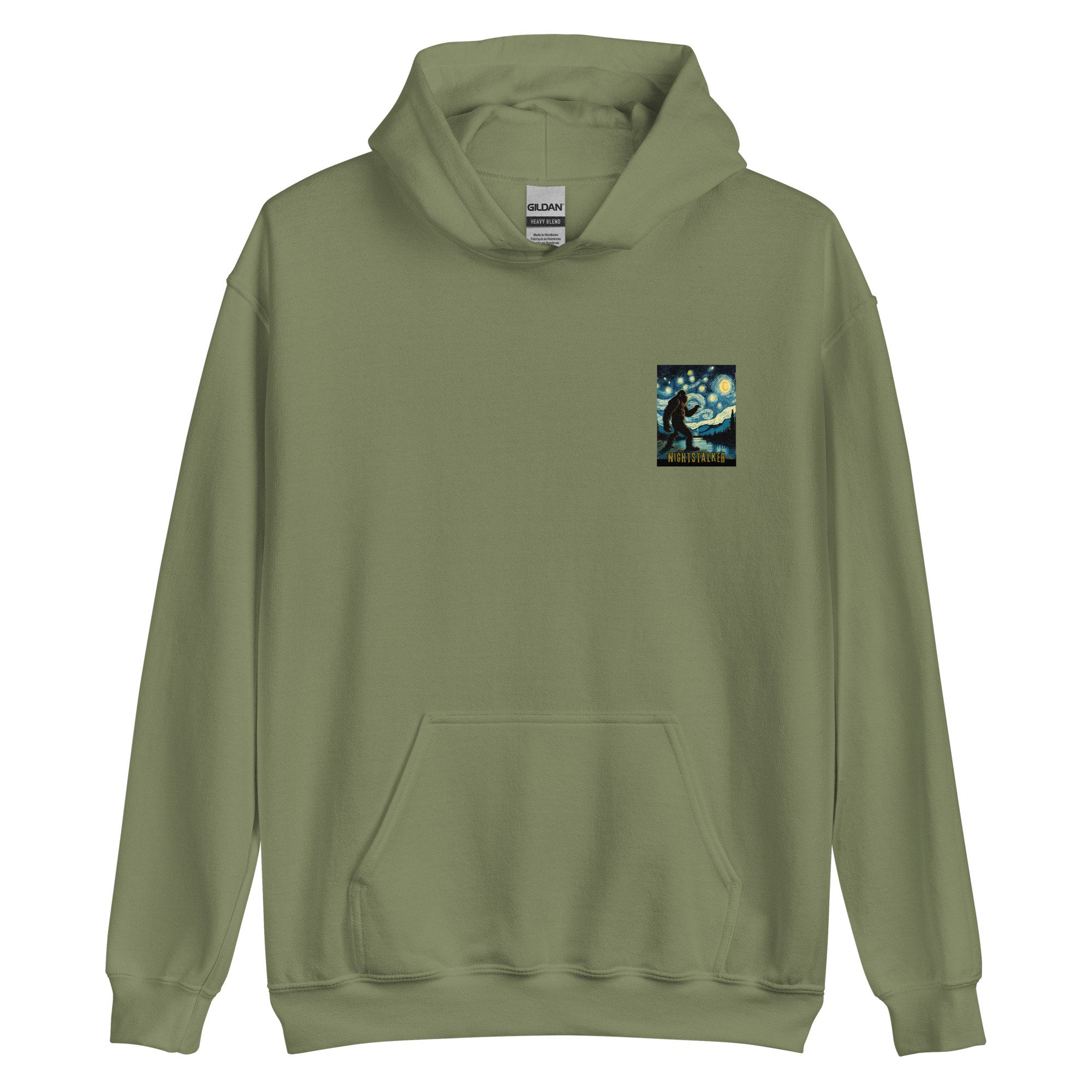 Starry Night Bigfoot Hoodie: Unisex Sasquatch Sweatshirt
