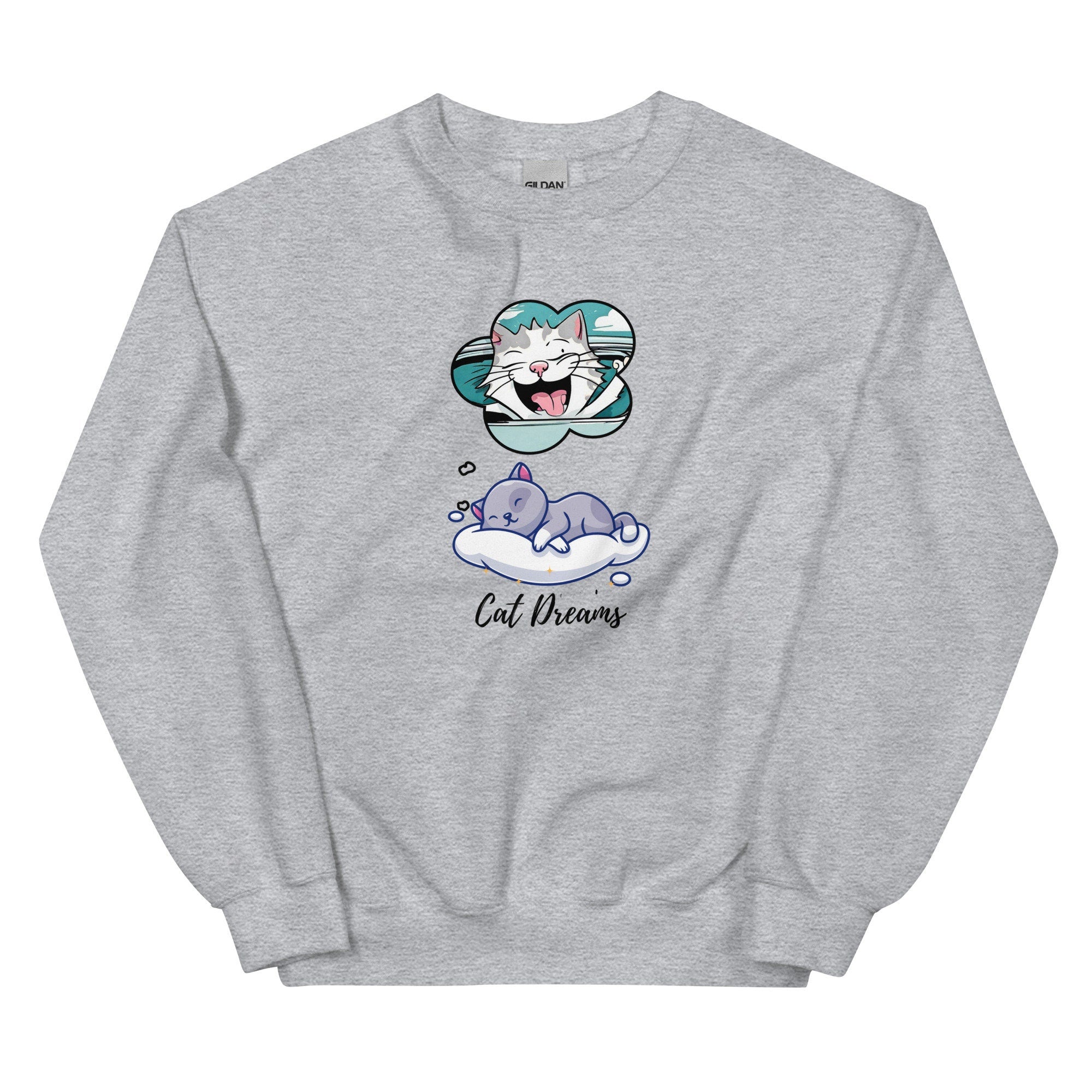 Funny Cat Cartoon Sweatshirt: Cat Lover Gift