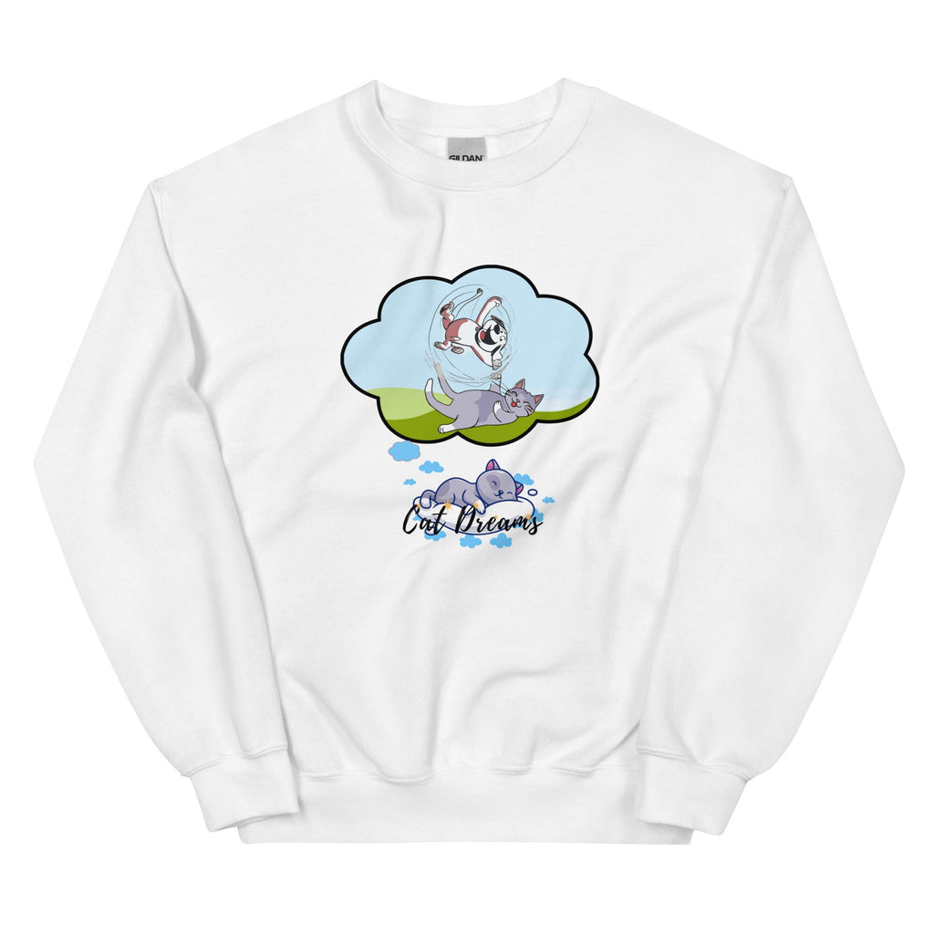 Funny Cat Sweatshirt, Cat Dreams, Gift for Cat Lover, gift for cat owner, funny cat cartoon, cat cartoon shirt