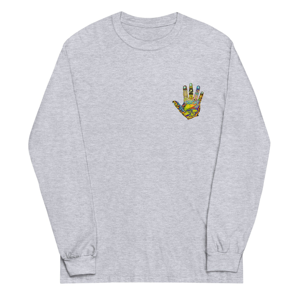 Tattoo Art Long Sleeve Shirt: Hand Design, Wearable Art front and back print