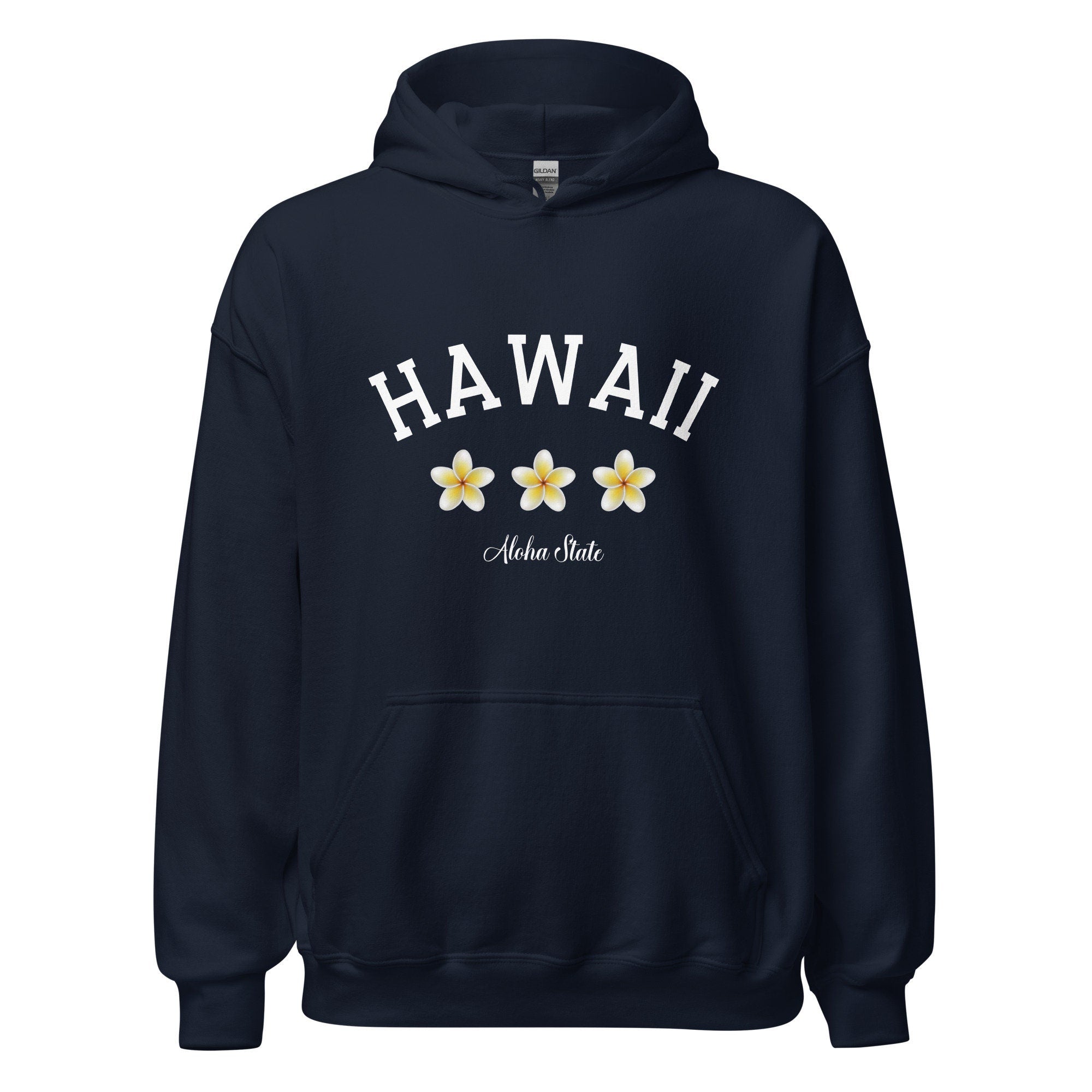 Hawaii Plumeria Hoodie: Aloha State Unisex Sweatshirt