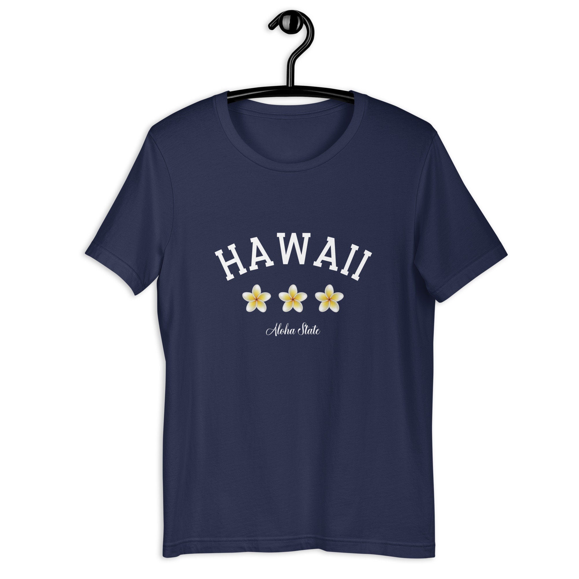 Hawaii Plumeria T-Shirt: Aloha State Bella Canvas Tee