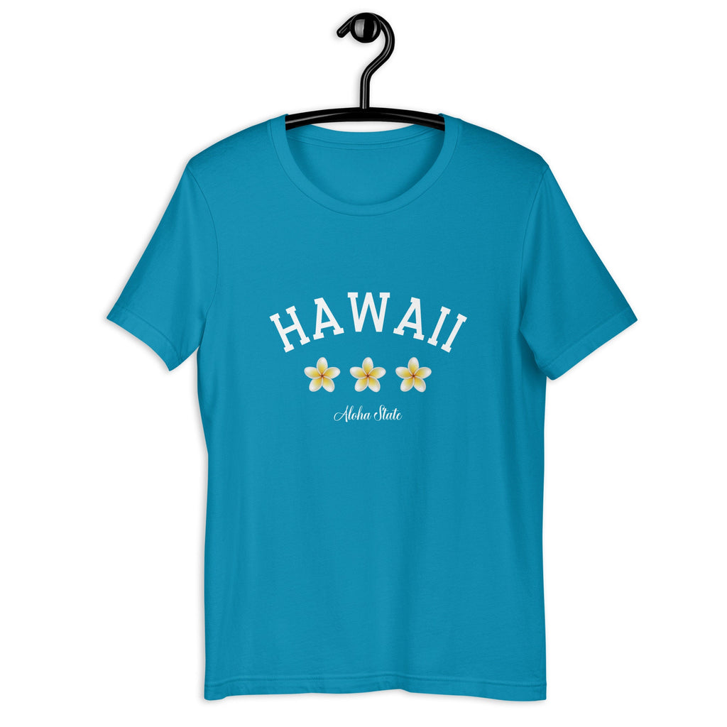Hawaii Plumeria T-Shirt: Aloha State Bella Canvas Tee