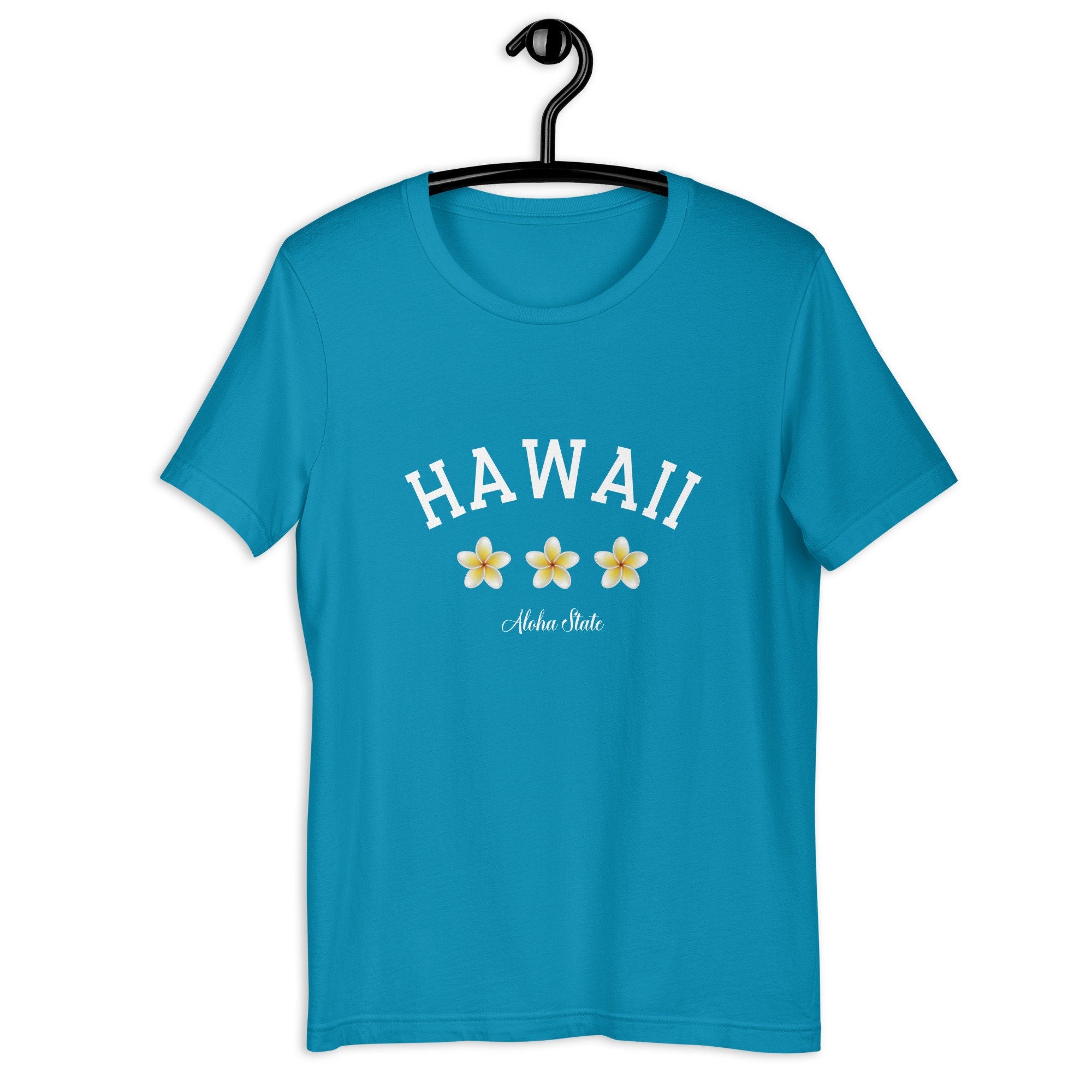 Hawaii Plumeria T-Shirt: Aloha State Bella Canvas Tee