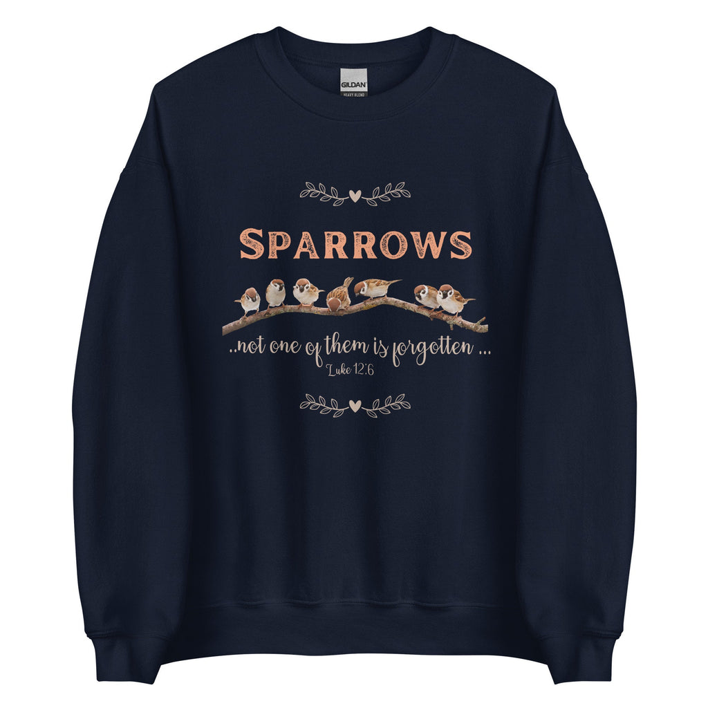 Sparrows Christian Sweatshirt: Bible Verse Pullover