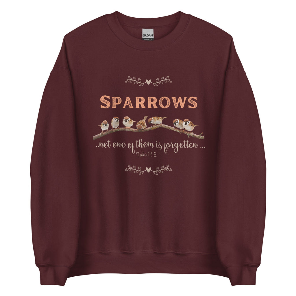 Sparrows Christian Sweatshirt: Bible Verse Pullover