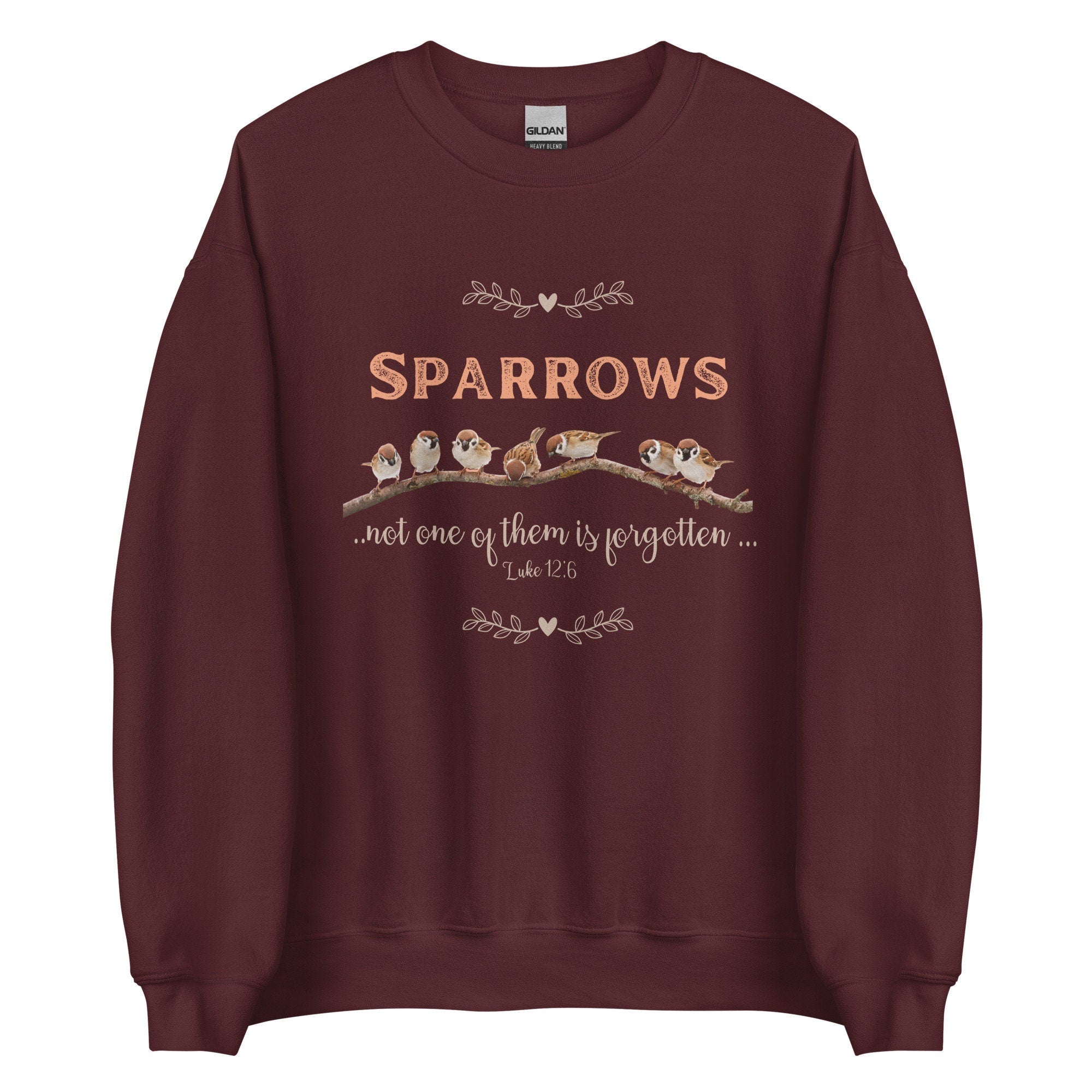 Sparrows Christian Sweatshirt: Bible Verse Pullover