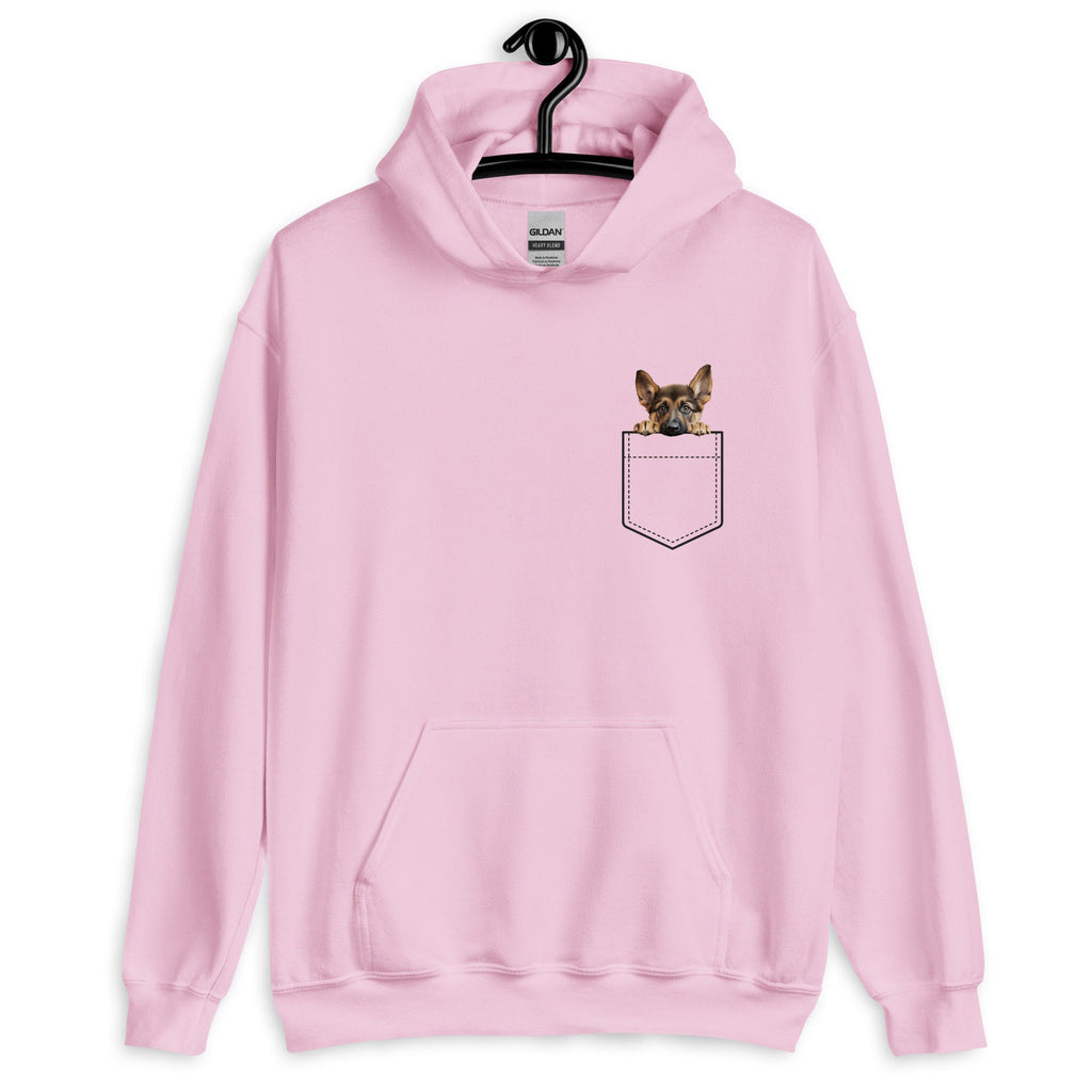 German Shepherd Puppy Hoodie, Faux Pocket, Dog Lover Gift