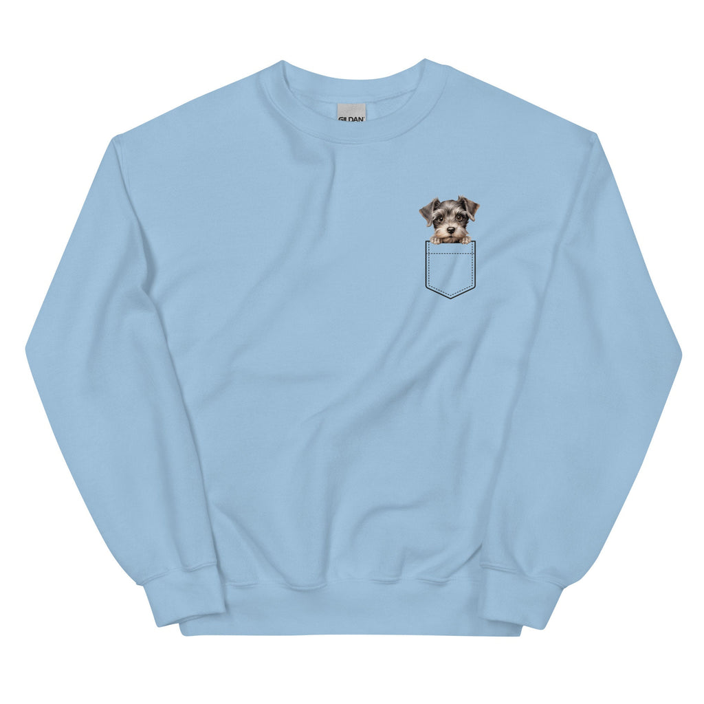 Mini Schnauzer Sweatshirt, Personalized  Pocket  Dog Mom Gift