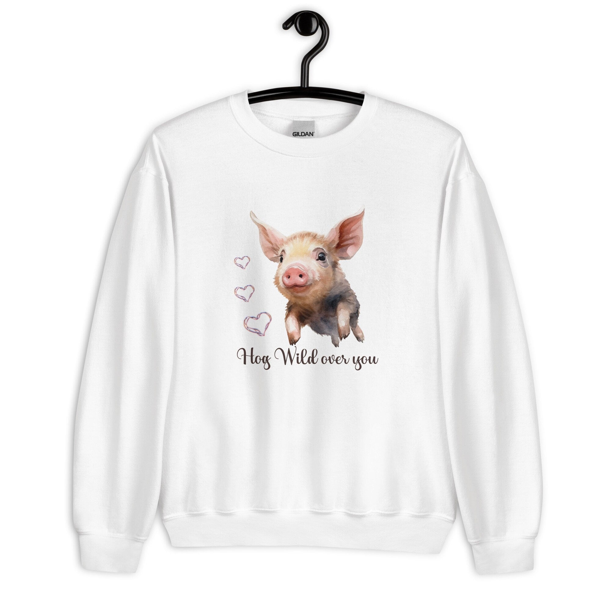Cute Pig Shirt, Pig Valentines Day Sweatshirt, Pig Sweater, Cute pig hoodie, gift for pig lover, Cute Pig Sweatshirt, Valentines Day shirt