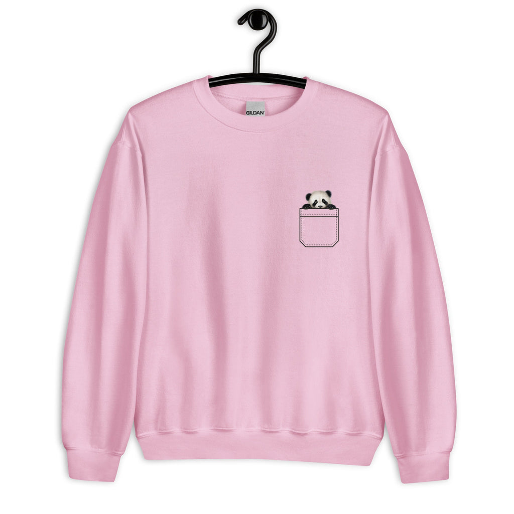 Panda Shirt, cute panda sweatshirt, gift for panda lover, panda sweater, panda in pocket shirt, Unisex Sweatshirt panda, cute sweat shirts