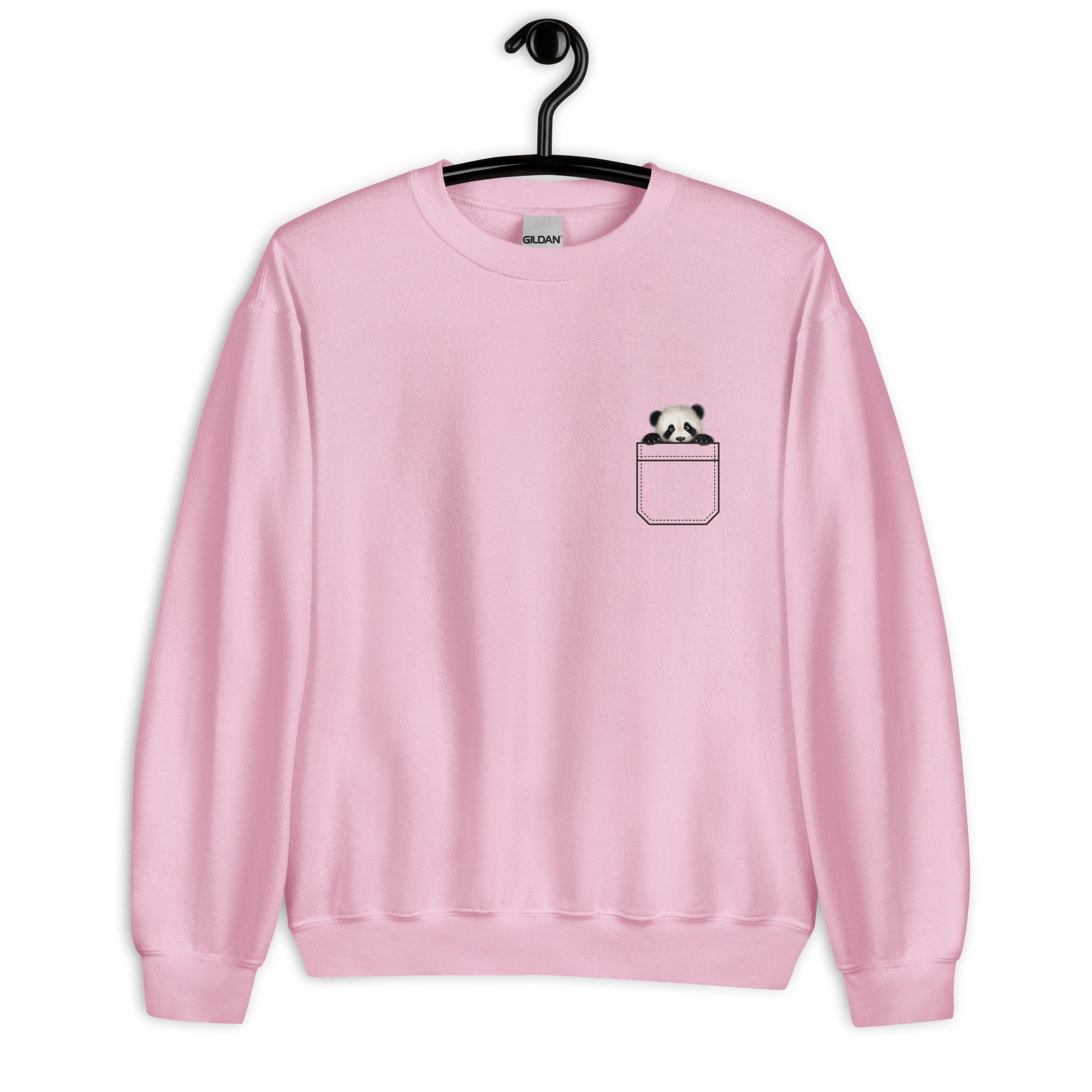 Panda Shirt, cute panda sweatshirt, gift for panda lover, panda sweater, panda in pocket shirt, Unisex Sweatshirt panda, cute sweat shirts