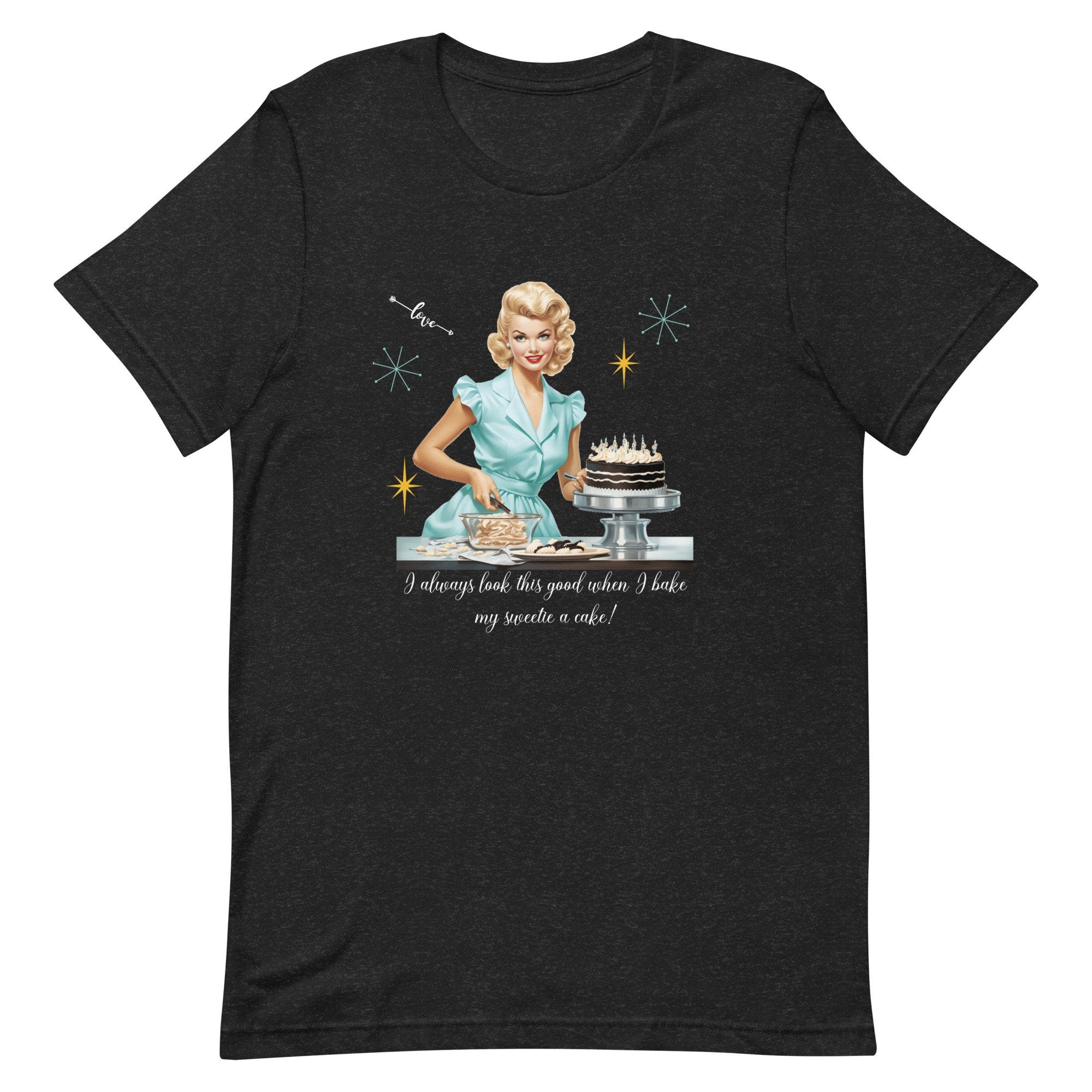 Retro 50s Housewife Baking T-Shirt - Funny Wife Gift