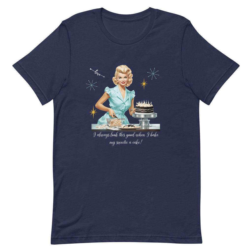 Retro 50s Housewife Baking T-Shirt - Funny Wife Gift