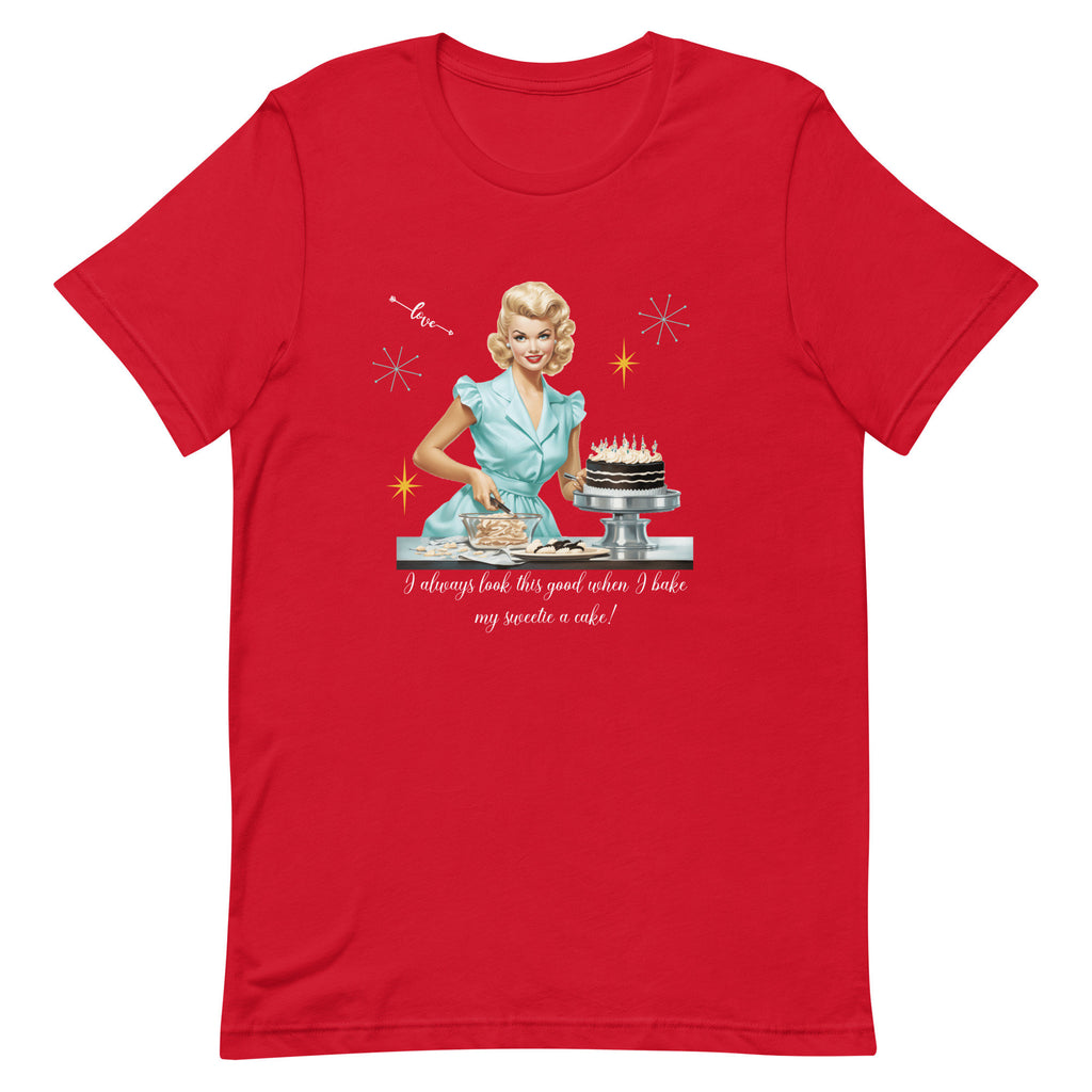 Retro 50s Housewife Baking T-Shirt - Funny Wife Gift