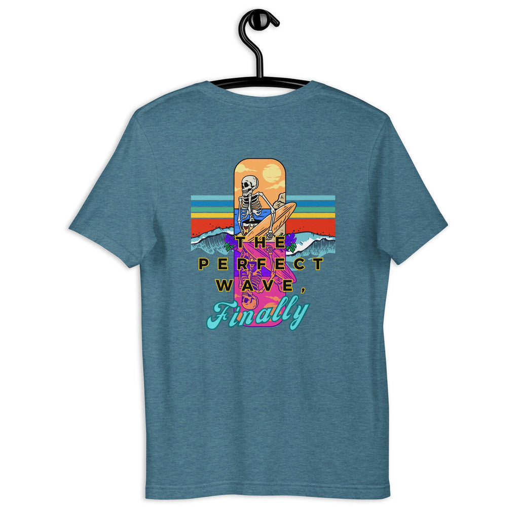 Funny Skeleton Surfer shirt, Back Print Tee surfer summer tshirts Gift for Surfer
