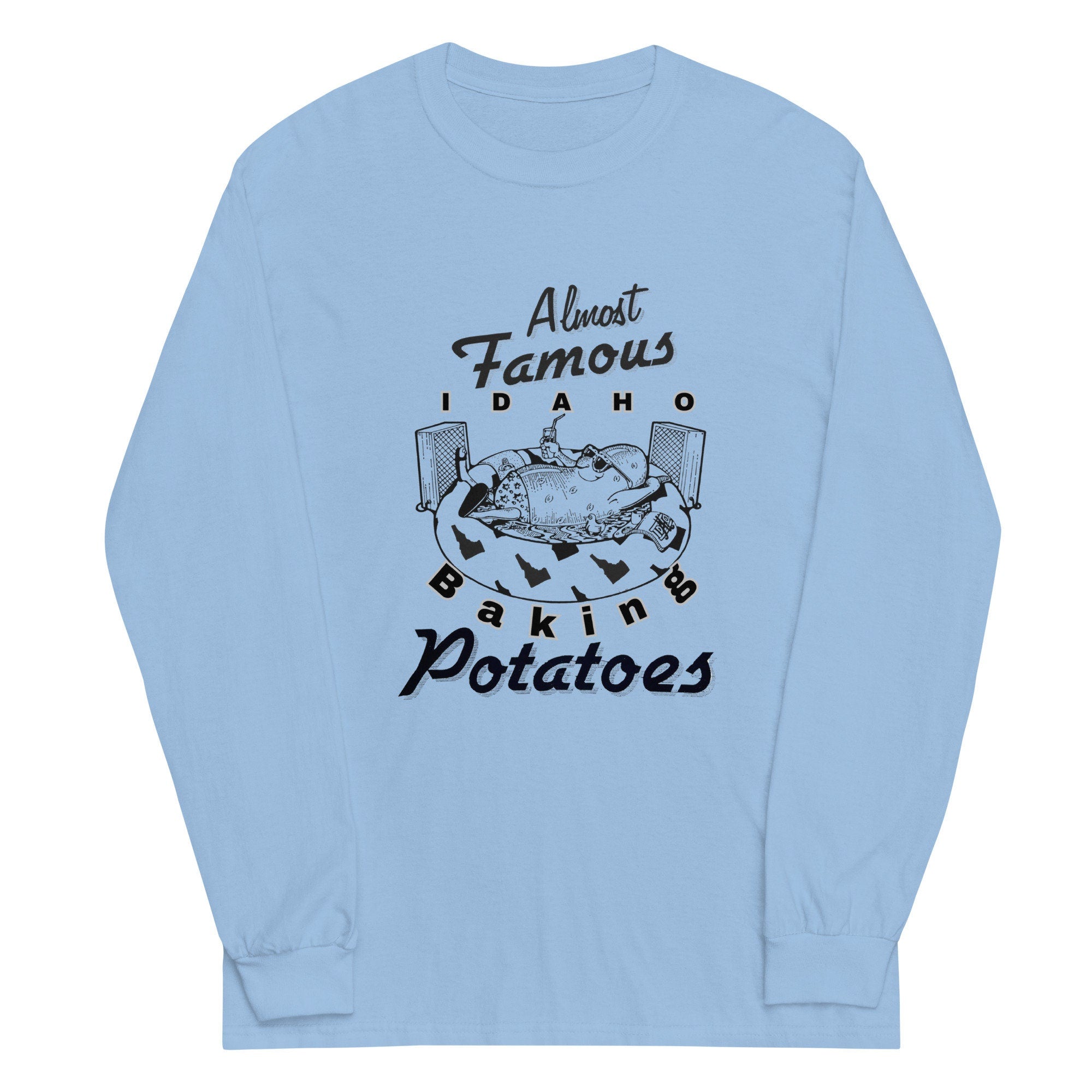 Funny Idaho Potato Long Sleeve Shirt: Vintage Cartoon Art  hand drawn Joe Clayton